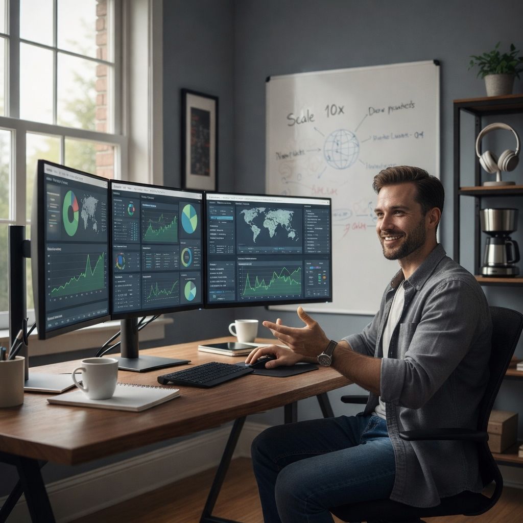 Successful e-commerce seller managing business with Scaelix analytics